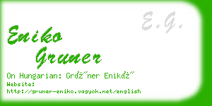 eniko gruner business card